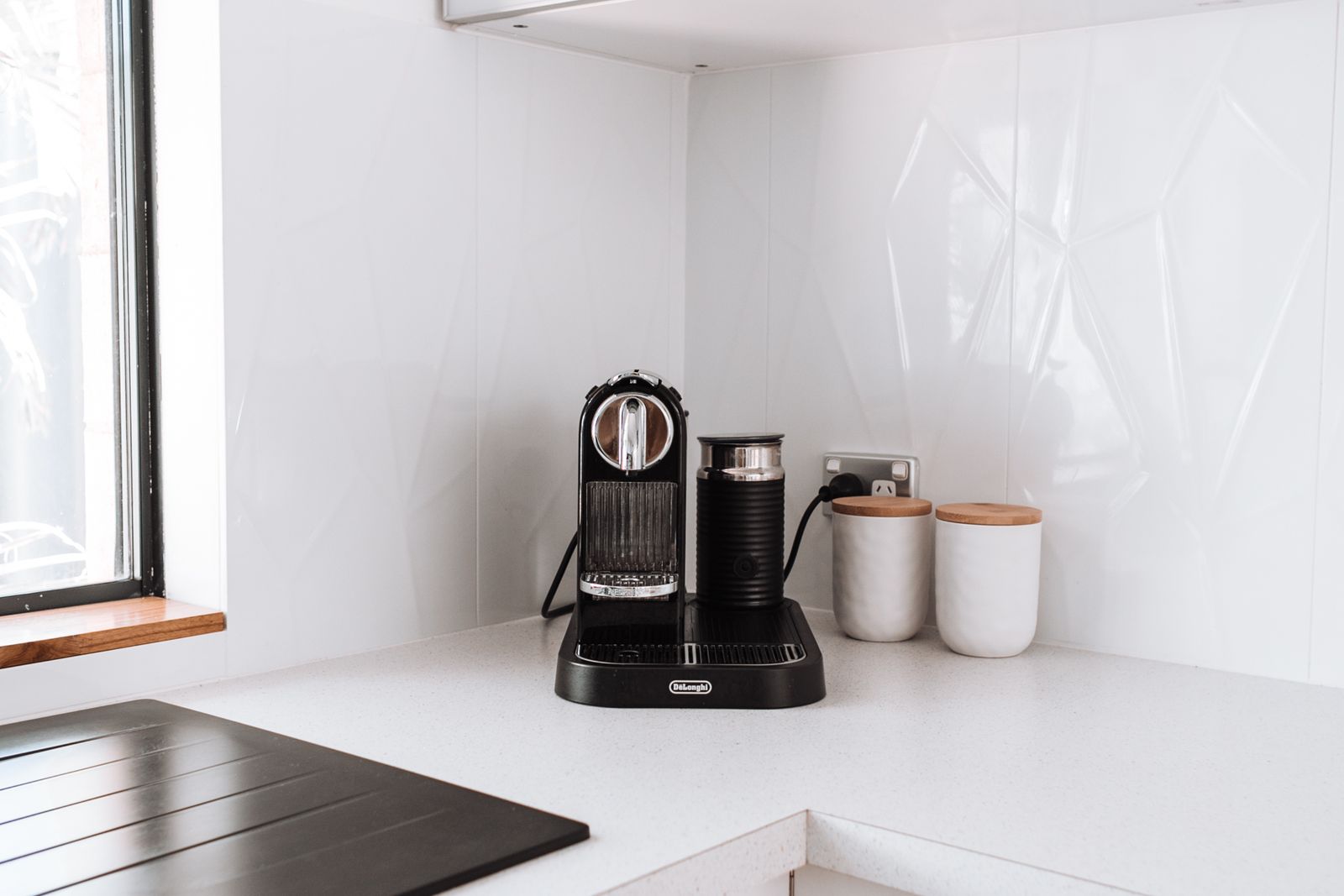 A bright modern kitchen counter